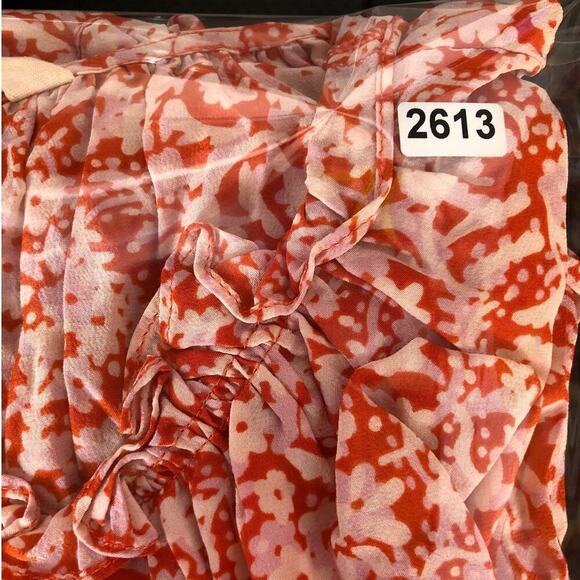 Rebecca Taylor Provence Block Dress Silk Sleeveless Floral Red Combo Size 2 - Picture 12 of 12